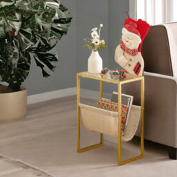 Rafaelo Mobilia Sofa End Table With Fabric Magazine Holder - thumbnail 8