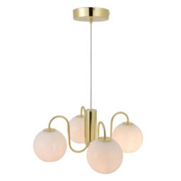 Nordlux Franca Metal Pendant Light Hand Blown Glass Brass,mains - thumbnail 3