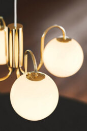 Nordlux Franca Metal Pendant Light Hand Blown Glass Brass,mains - thumbnail 6