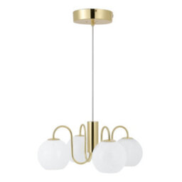 Nordlux Franca Metal Pendant Light Hand Blown Glass Brass,mains - thumbnail 4