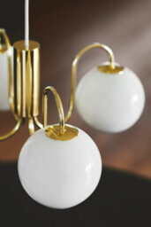 Nordlux Franca Metal Pendant Light Hand Blown Glass Brass,mains - thumbnail 8