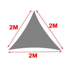 Sundaze 2X2X2M Triangle Cream Sun Shade Sail Outdoor Garden Patio Sunscreen Uv Block With Free Rope - thumbnail 3
