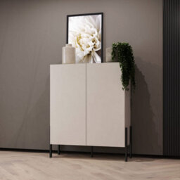 Arte Modern Yukon 42 Highboard Cabinet 1140mm In Cashmere - Vertical Storage Solution H1350mm D400mm - thumbnail 3
