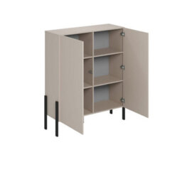Arte Modern Yukon 42 Highboard Cabinet 1140mm In Cashmere - Vertical Storage Solution H1350mm D400mm - thumbnail 2
