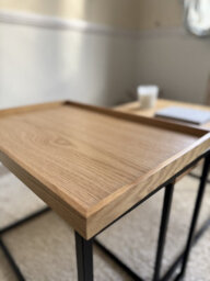 Aspect Furniture Novani Set Of 2 Coffee Table/nesting Table (Oak Veneer/black) - thumbnail 5