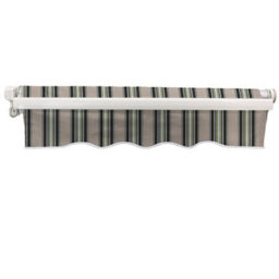 Sundaze 2.5 X 2M Manual Awning Retractable Garden Patio Canopy Sun Shade Shelter With Fittings And Crank Handle Multi-Stripe - thumbnail 3