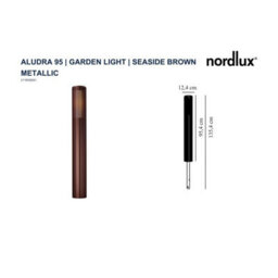 Nordlux Aludra Outdoor Aluminium Garden Post Coastal/marine Safe Brown,mains - thumbnail 3