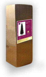 Shatchi 6Ft Artificial Flocked Black Slim Christmas Pencil Tree Holiday Home Decorations With Pointed Tips And Metal Stand - thumbnail 5