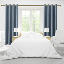 Moonlight Bedding Extendable Metal Curtain Pole With Cylinder Finials - Adjustable Plain Curtain Rod (Antique Brass,48-84 Inches) - thumbnail 6