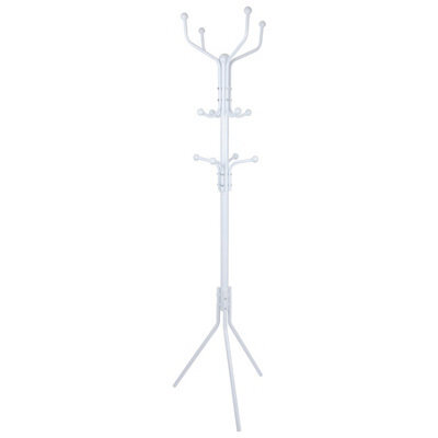 Harbour Housewares White Free-Standing Coat Stand - Lightweight Steel Frame - image 1