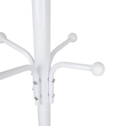 Harbour Housewares White Free-Standing Coat Stand - Lightweight Steel Frame - thumbnail 5