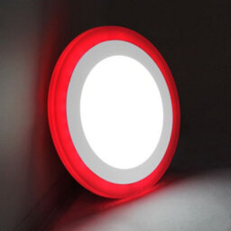 Long Life Lamps Company 12W Recessed Ceiling Led Round Ring Panel Red - thumbnail 7