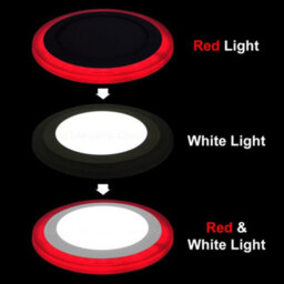 Long Life Lamps Company 12W Recessed Ceiling Led Round Ring Panel Red - thumbnail 8