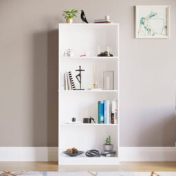 Lassic Vida Designs Cambridge White 4 Tier Large Bookcase Freestanding Shelving Unit (H)1400mm (W)600mm (D)235mm - thumbnail 5