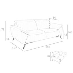 Angel Cerda Elegant Taupe Leather 2-Seater Sofa For Modern Living Rooms - thumbnail 7