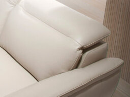 Angel Cerda Elegant Taupe Leather 2-Seater Sofa For Modern Living Rooms - thumbnail 5