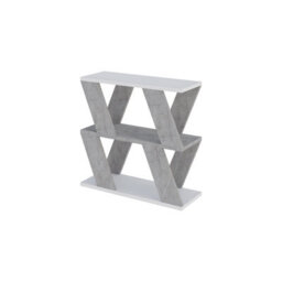 Decortie Lazena Modern 3-Tier Slim Side Coffee Table 60Cm Multipurpose White, Gold Marble Effect Living Room H 55Cm - thumbnail 2
