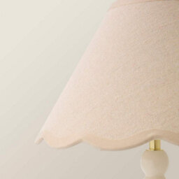 Valuelights Florie Small Natural Linen Tapered Light Shade With Scallop Trim And Bulb (D)27Cm - thumbnail 4