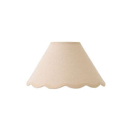 Valuelights Florie Small Natural Linen Tapered Light Shade With Scallop Trim And Bulb (D)27Cm - thumbnail 7