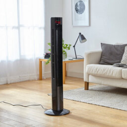Neo 46 Inch Black Floor Free Standing Tower Fan - thumbnail 1