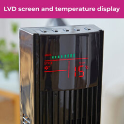 Neo 46 Inch Black Floor Free Standing Tower Fan - thumbnail 6