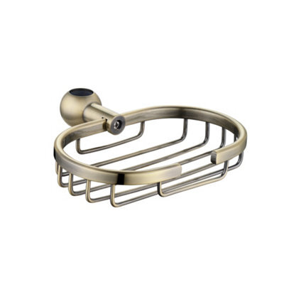 Enki Antique Brass Traditional Contemporary Bathroom Adjustable Soap Dish Holder Accessory Shower Caddy For 18mm Rigid Riser Rail - image 1