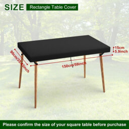 Garden Table Cover, Outdoor Furniture Waterproof And Easy To Clean For Indoor Use, Table, 150X90X15Cm - thumbnail 3