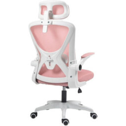 Pink Ergonomic Swivel Office Chair With Adjustable Height - thumbnail 6