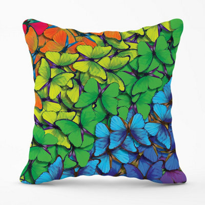 Warren Reed Designer Multicoloured Butterflies Outdoor Cushion 45Cm X 45Cm - image 1