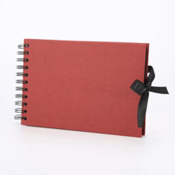 Woodside Home Living Ribbon Tie Scrap Book Style Photo Album 21.5Cm X 15Cm - Burgundy - thumbnail 2
