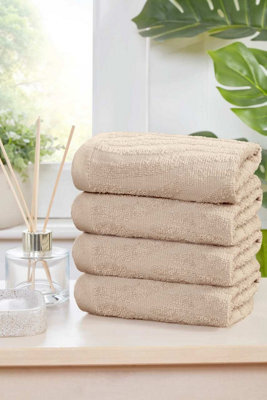 Rapport Home Safari Pure Cotton Face Cloth Towels Set Of 4 (Brown) - image 1