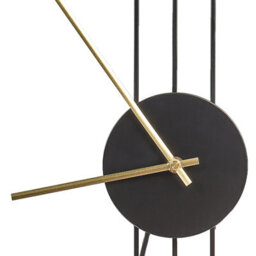 Wyld And Coco Black Steel Pendulum Wall Clock 44 X 65 Cm Modern Minimalist Open Frame, No Numbers, Matt Finish - thumbnail 5