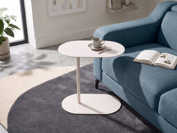 Beliani Side Table Mille Metal Off-White - thumbnail 2