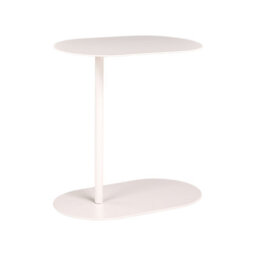 Beliani Side Table Mille Metal Off-White - thumbnail 1