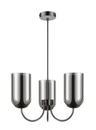 GoodHome Salford Round Black Chrome Effect 3 Lamp Led Pendant Ceiling Light, (Dia)470mm - thumbnail 3