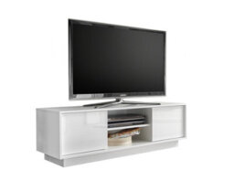 FurniComp LTD Furnicomp Glacia 2 Door 139Cm White Gloss Tv Unit - thumbnail 3