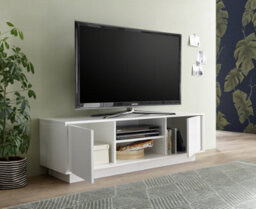FurniComp LTD Furnicomp Glacia 2 Door 139Cm White Gloss Tv Unit - thumbnail 2
