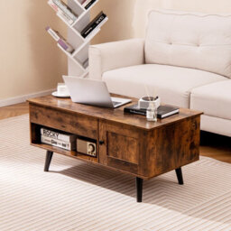 Costway Lift Top Coffee Table With Storage Flip Top Center Table W/ Cabinet - thumbnail 4