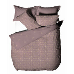 Furn. Bee Deco Geometric Reversible Duvet Cover Set, King, Pink - thumbnail 5