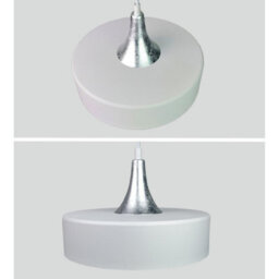 Luminosa Lighting Luminosa Eos Dome Pendant Ceiling Light White, Silver 1X E27 - thumbnail 5
