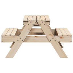 Vidaxl Picnic Table For Kids 88X97X52 Cm Solid Wood Pine Picnic Tables - thumbnail 5
