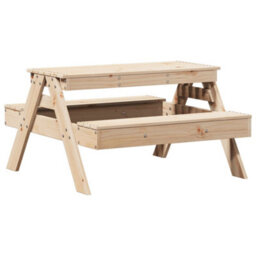 Vidaxl Picnic Table For Kids 88X97X52 Cm Solid Wood Pine Picnic Tables - thumbnail 2