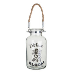 Orsina Elegant Bloom Glass Lantern, Versatile Clear Candle Lantern, Stylish Tealight Lantern, Sleek Lantern - thumbnail 2