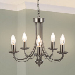 Cosylyte Elmore 5 Light Traditional Classic Metal Pendant Light - Brushed Nickel - thumbnail 1