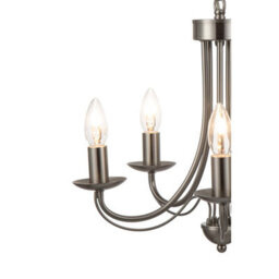 Cosylyte Elmore 5 Light Traditional Classic Metal Pendant Light - Brushed Nickel - thumbnail 5