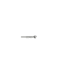 22-25mm - Finesse Ball End Metal Curtain Pole Set - Satin Silver - thumbnail 1