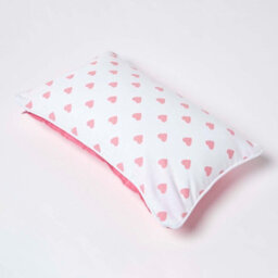 Homescapes Cotton Pink Hearts Cushion Cover, 30 X 50 Cm - thumbnail 4