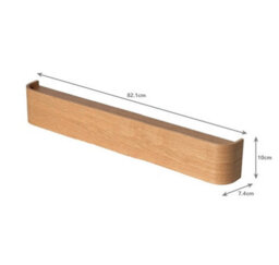 Magna Retail Oak Coat Rack Wall Mounted With Shelf And 8 Hidden Hooks Modern Coat Stands For Hallway Solid Wood Veneer Panel - thumbnail 2
