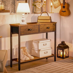 Console Hallway Side Table With 2 Non-Woven Drawers Storage - thumbnail 5