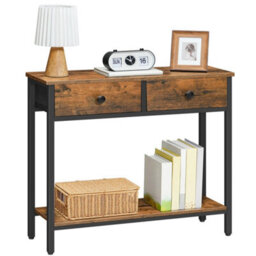 Console Hallway Side Table With 2 Non-Woven Drawers Storage - thumbnail 4